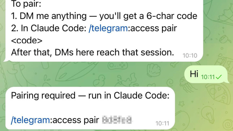 Claude Code טלגרם